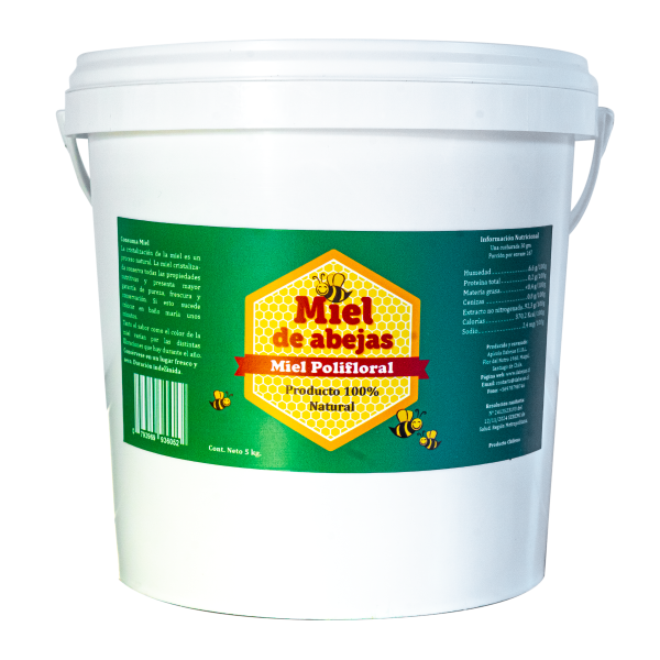 Miel Polifloral Baldes de 5 Kg.